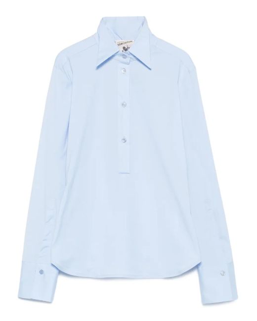 Camicia Con Colletto Classico di Semicouture in Blue