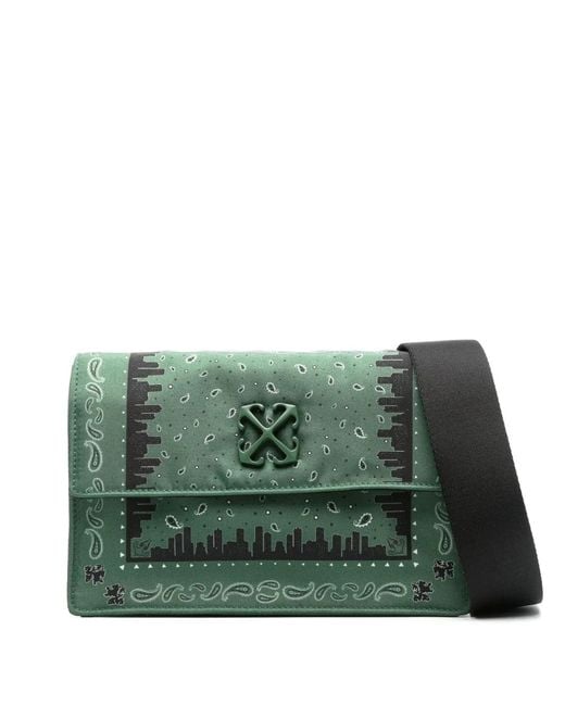 Off-White c/o Virgil Abloh Green Jitney 1.4 Messenger Bag for men