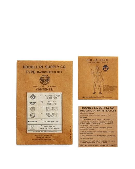 RRL Black Six-Piece Patch Kit for men