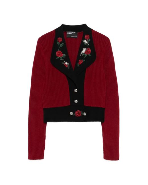 Enfants Riches Deprimes Red Rats Embroidery Button Cardigan