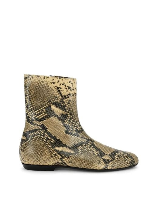 Dries Van Noten Green Leather Sock Boots for men