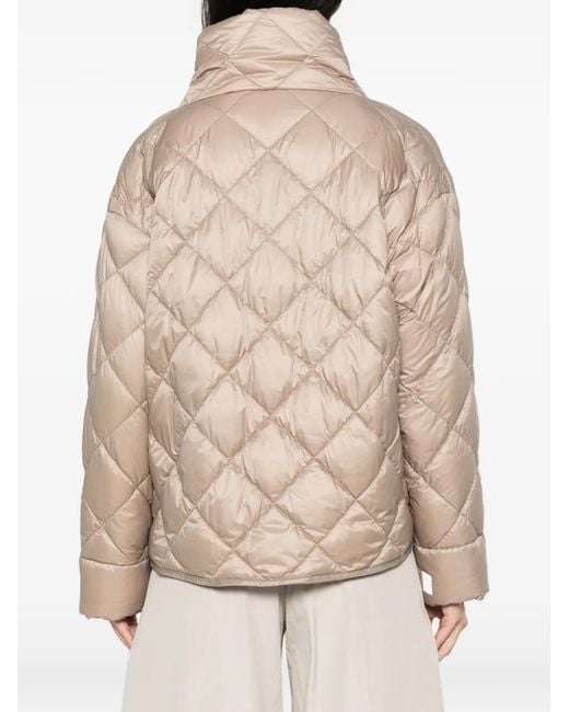 Max Mara Natural Quilted Down Jacket