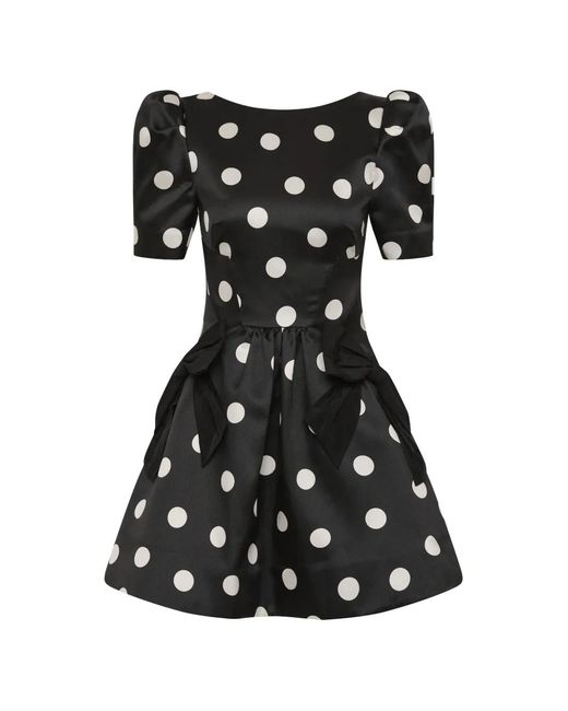 Rebecca Vallance Black Bacio Short-Sleeve Mini Dress