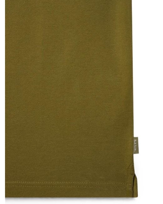 Paul Smith Green Striped-Trim Polo Shirt for men