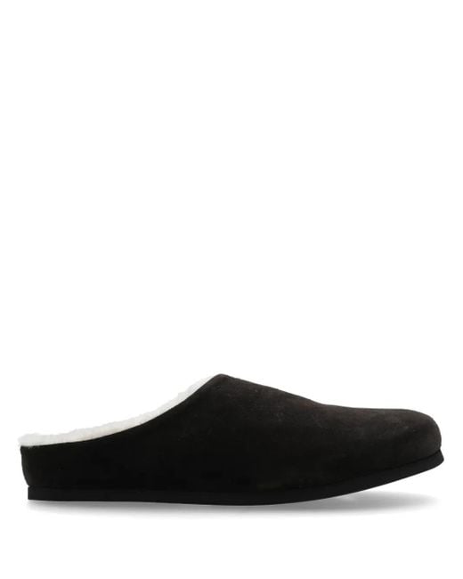 Common Projects Black Clogs Aus Shearling