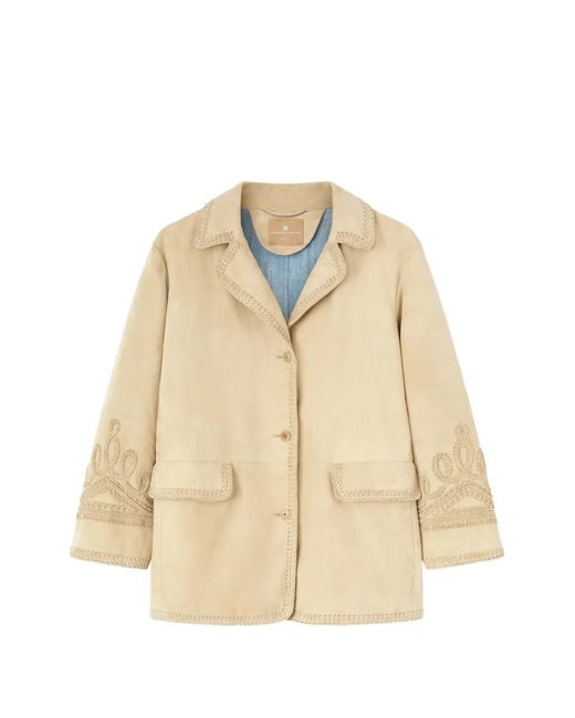 Ermanno Scervino レディース ナチュラル スエード ジャケットの通販は