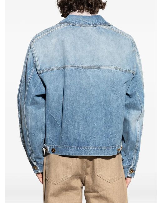 Versace Blue Zip-Pocket Jacket for men