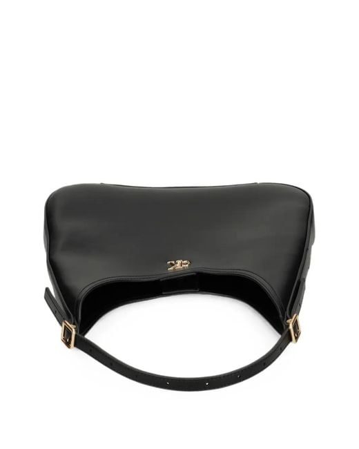 Calvin Klein Black Logo-Plaque Shoulder Bag