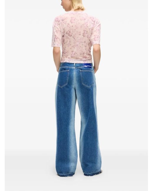 Karl Lagerfeld Blue Ombre-Effect Jeans