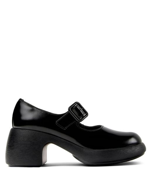 Camper Black Thelma Ii Buckle-Strap Platform Pumps