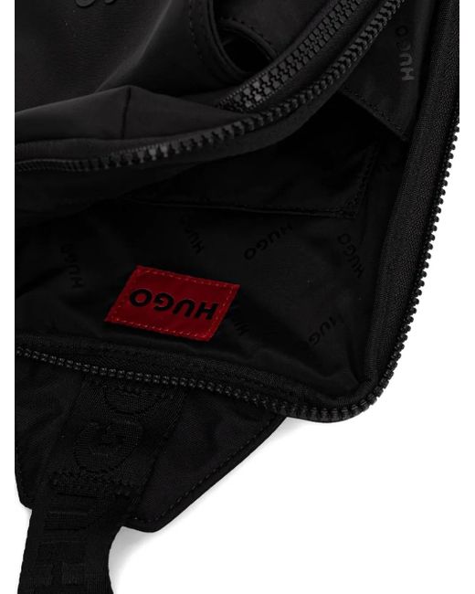 メンズ HUGO バックル メッセンジャーバッグ Black