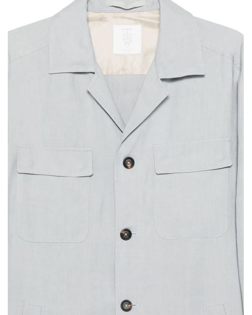 Eleventy White Buttoned Overshirt for men