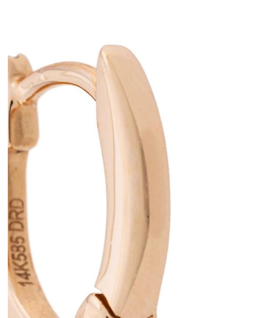 Dana Rebecca White Diamond And 14Kt Rose Drd Huggies