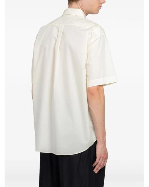 Ssstein White Oversized Short-Sleeve Shirt for men