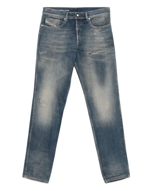 メンズ DIESEL Distressed-effect Jeans Blue