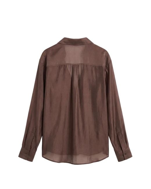 Reformation Brown Eli Buttoned Shirt