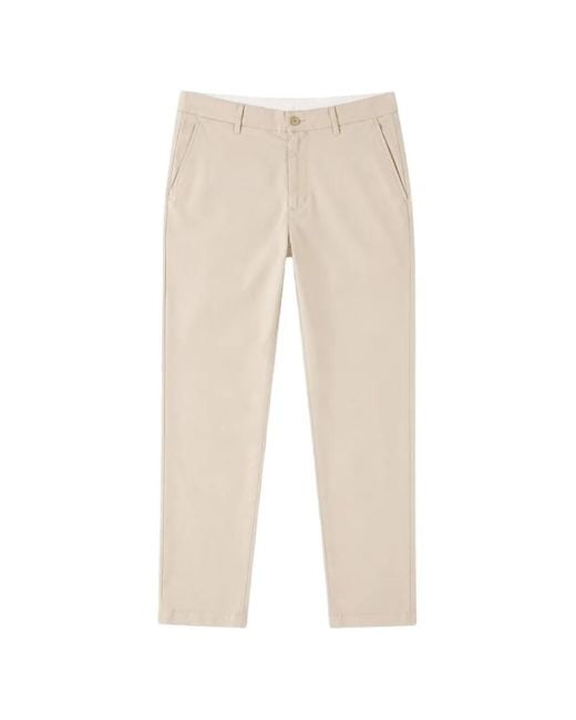 Mason's Natural Torino Flex Pressed-Crease Chinos Trousers for men