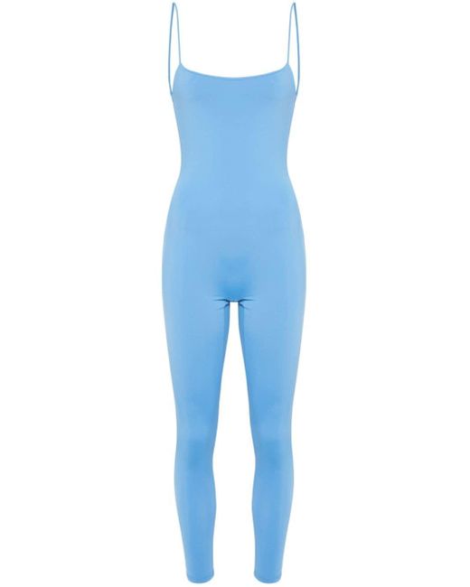 ANDAMANE Blue Stretch-design Jumpsuit