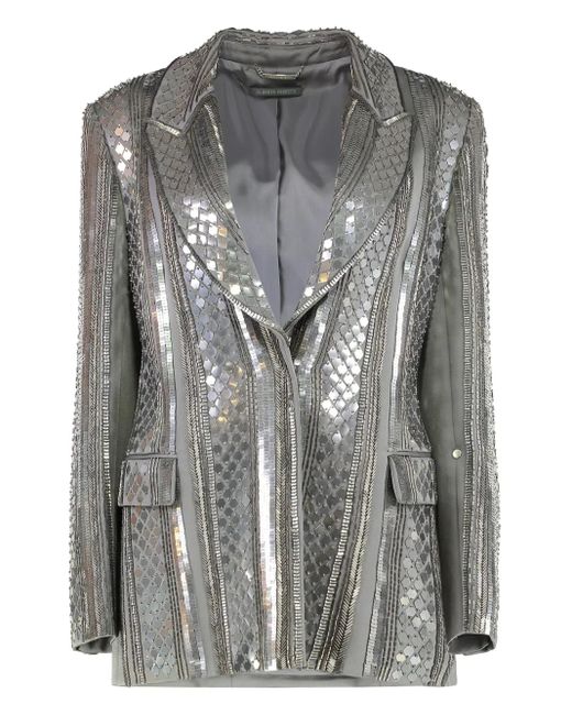 Alberta Ferretti Gray Blazers