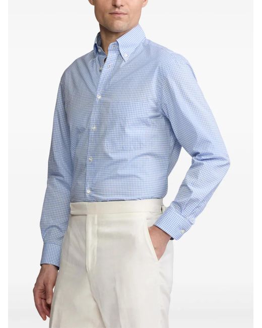 メンズ Ralph Lauren チェック シャツ Blue