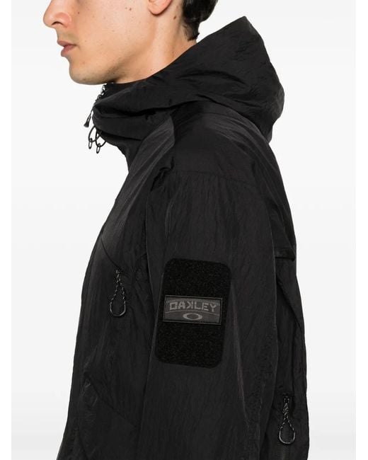 Oakley Black Fgl Stealth 0.1 Hooded Zip Jacket for men