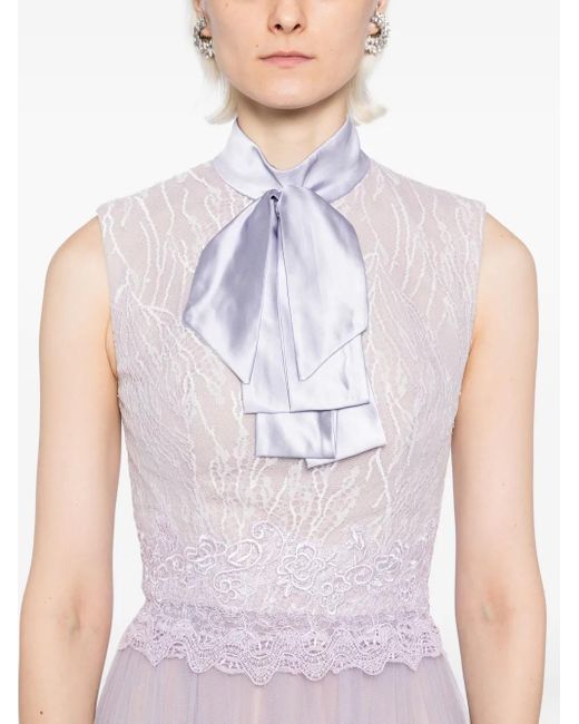 Saiid Kobeisy Purple Lace Dress