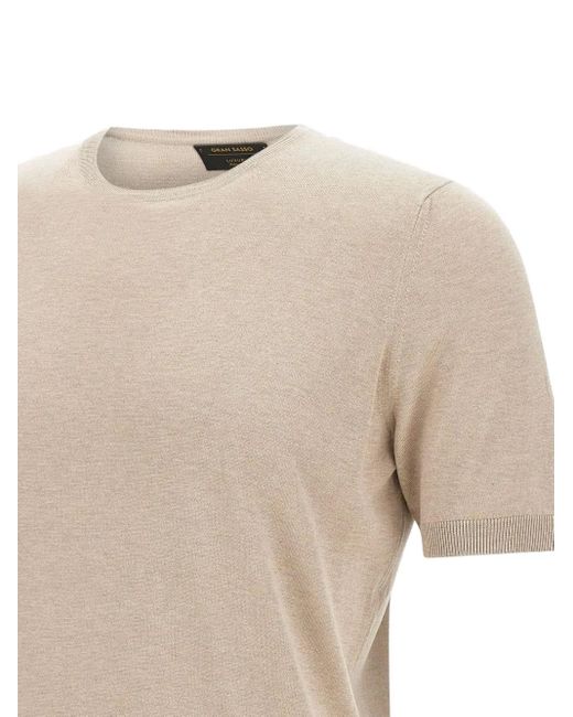 T-Shirt di Gran Sasso in Natural da Uomo
