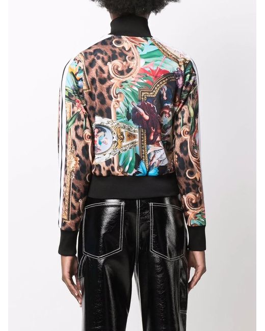 Philipp Plein Black Baroque Flowers-Print Jacket