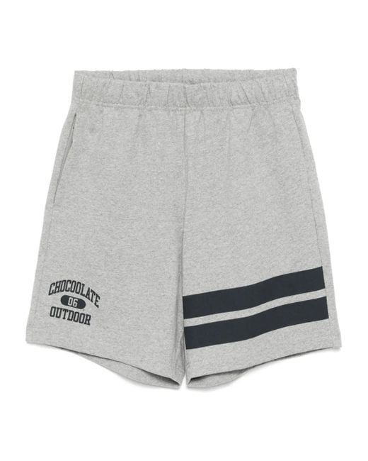 Chocoolate Gray Striped Shorts for men