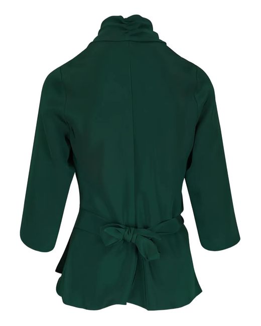 Peter Cohen Green Draped Tie Blouse