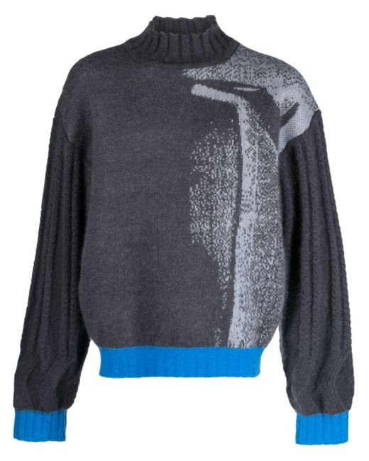 Kiko Kostadinov Mariann Mohair-blend Jumper in Blue for Men | Lyst