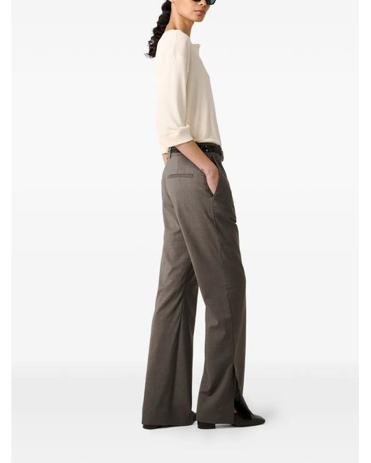 Studio Nicholson Gray Mitra Split Hem Trousers