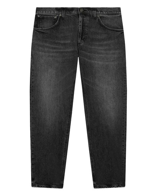 Dondup Gray Button-Fastening Five-Pockets Jeans for men