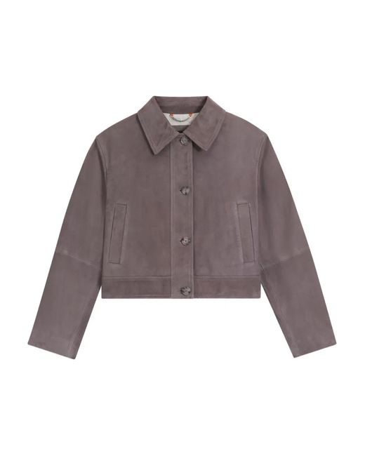 Boss Brown Buttoned Goat Skin Jacket