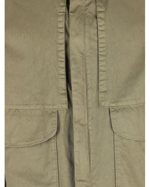 Massimo Osti Studio Green Button Flap-Pocket Overshirt for men