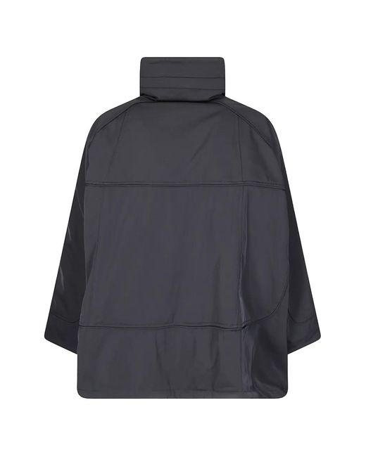 #MSM Blue Oversized High-Collar Jacket