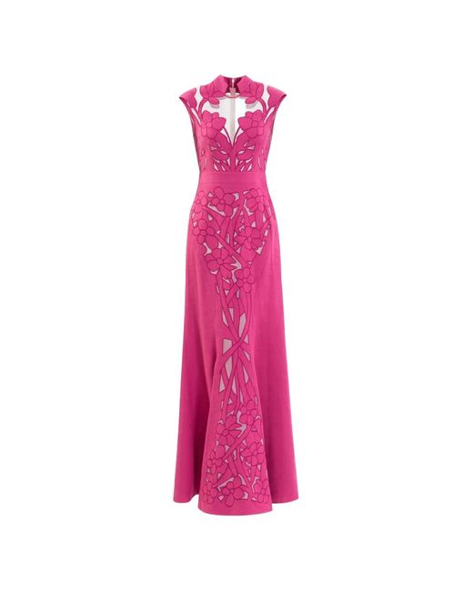 Saiid Kobeisy Pink Cut-Out Dress