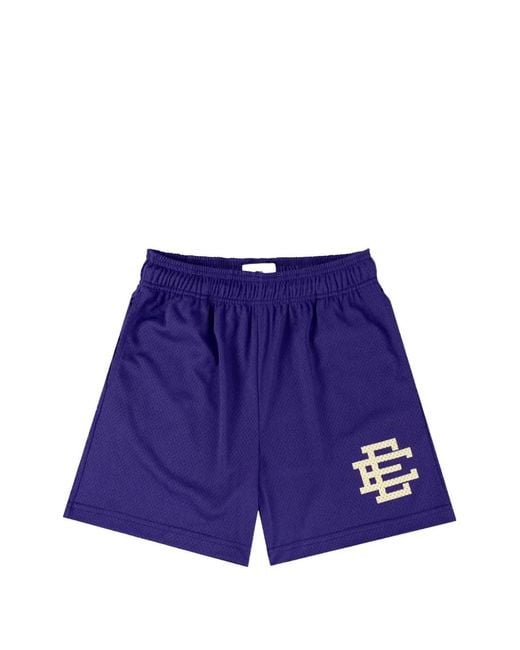 Eric Emanuel Purple Logo-Print Mesh Shorts for men