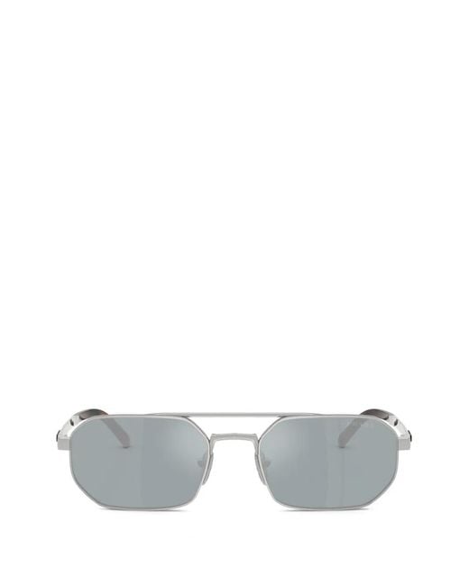Prada Gray Logo-Detail Sunglasses