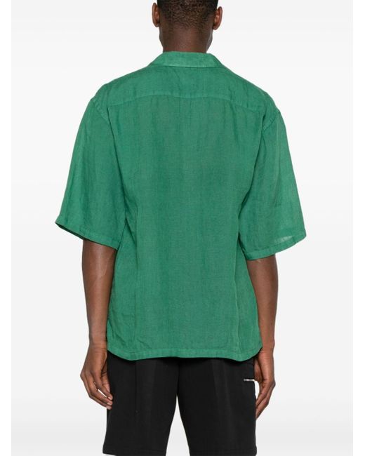 120% Lino Leinenhemd mit Reverskragen in Green für Herren