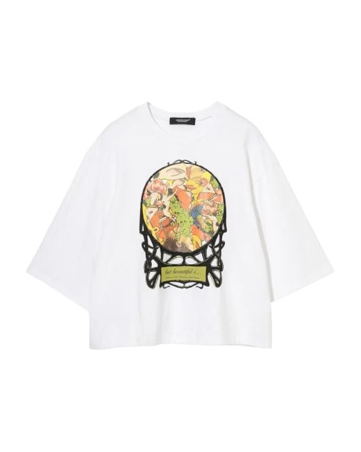 T-Shirt Con Grafica di Undercover in White