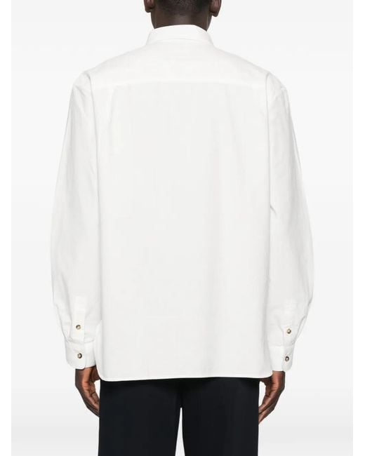 A.P.C. White Button-Down Pocket Shirt for men