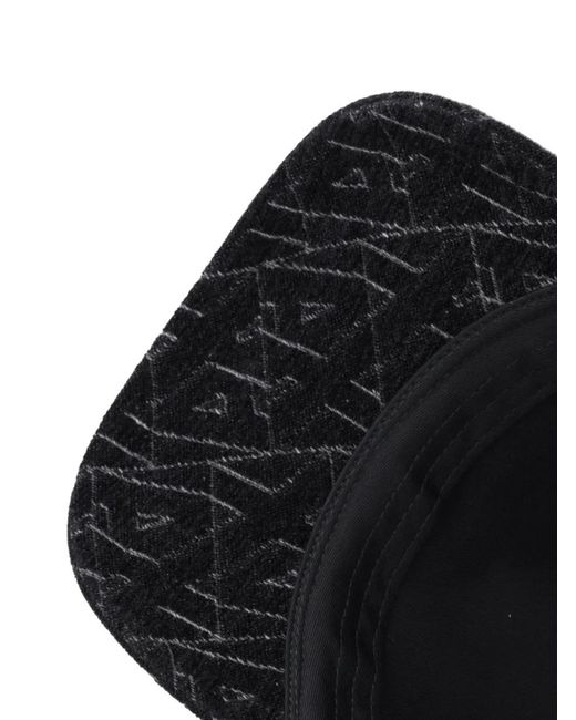 ARMANI EXCHANGE Black Casquette À Motif Monogrammé for men