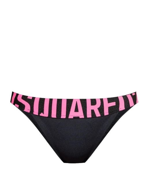 DSquared² Bikinislip Met Logoband in het Pink