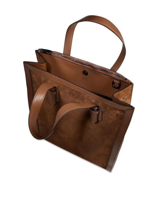 Lancel Brown Charlie Tote Bag for men