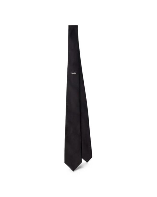 Prada White Silk Tie for men