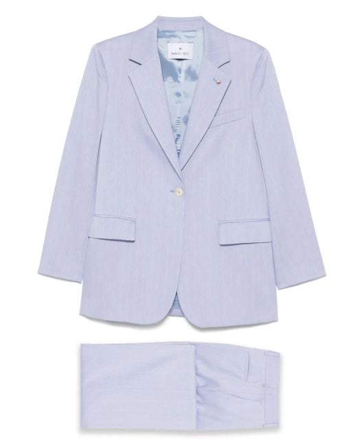 Manuel Ritz Blue Pinstriped Suit
