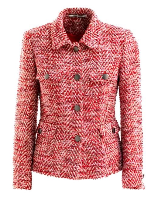 Tagliatore ヘリンボーン ジャケット Red
