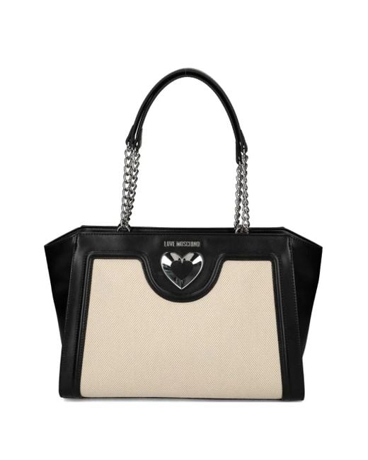 Love Moschino キャンバス ハンドバッグ Black