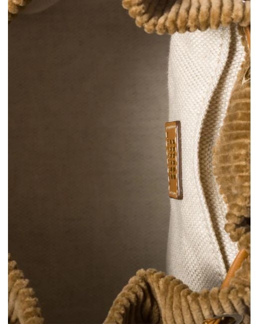 Miu Miu Brown Medium Corduroy Cotton Backpack